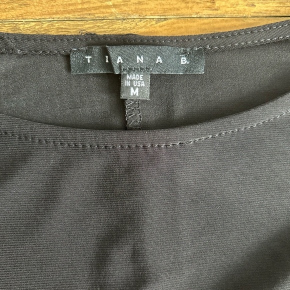 TIANA B Black Cocktail shift Dress with Long Bishop Pearl Sleeves - Picture 8 of 13